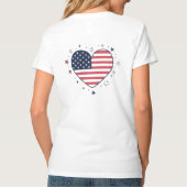 American Flag Heart - Patriotic USA Love T-Shirt (Rückseite)