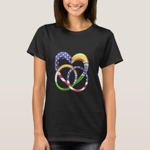 American Flag Heart Wedding Rings Ehe Indien T-Shirt