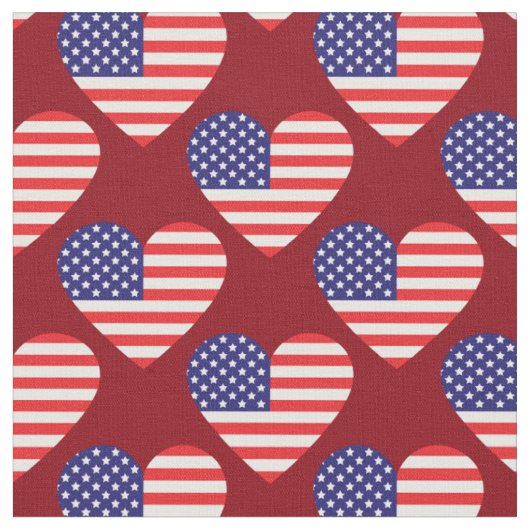 American Flag Herts Patriotic 4. Juli Stoff (Nahaufnahme)