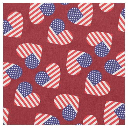 American Flag Herts Patriotic 4. Juli Stoff (Nahaufnahme)