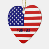 American Flag Herz Form Weihnachtsschmuck (Links)