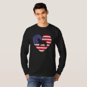 American Flag Herzog Collie Hund 4. Juli T-Shirt (Vorne ganz)