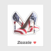 American Flag High Heel Shoes Aufkleber (Blatt)