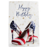 American Flag High Heel Shoes Mittlere Geschenktüte (Vorderseite)