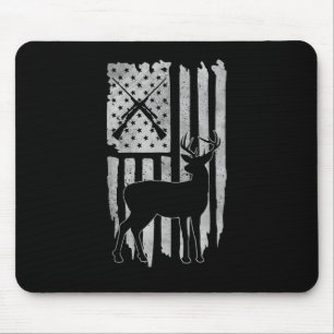 American Flag Hirschjagd Patriotischer Jäger Männe Mousepad