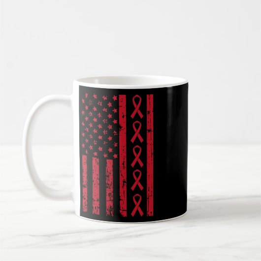 American Flag Hiv Aids Brain Aneurysm Stroke Aware Kaffeetasse (Links)