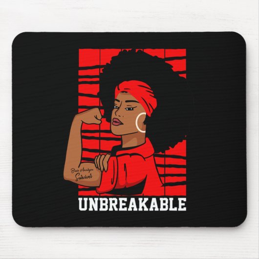 American Flag HIV Aids Brain Aneurysm Stroke Aware Mousepad (Vorne)