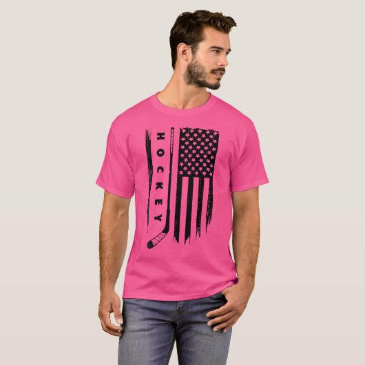 American Flag Hockey Appareckey Hockey T-Shirt (Vorne ganz)
