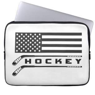 American Flag Hockey Apparel - Hockey Laptopschutzhülle