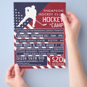 American Flag, Hockey Camp Advertising Flyer (Hand)