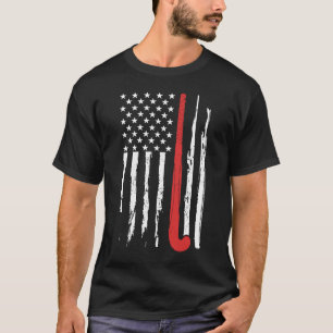 American Flag Hockey USA Patriotic Frisbee 4. T-Shirt