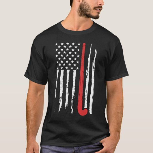 American Flag Hockey USA Patriotic Frisbee 4. T-Shirt (Vorderseite)