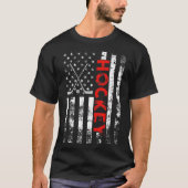 American Flag Hockey USA Patriotic Gift T-Shirt (Vorderseite)