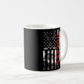 American Flag Hockey Usa Patriotic Kaffeetasse (VorderseiteRechts)