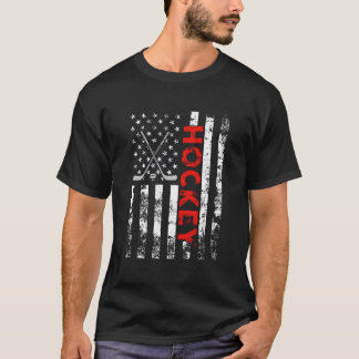 American Flag Hockey Usa Patriotic T-Shirt