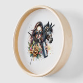 American Flag Horse Patriotic USA Uhr (Winkel)