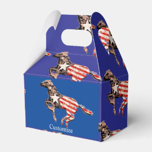 American Flag Horse Running Thunder_Cove Geschenkschachtel