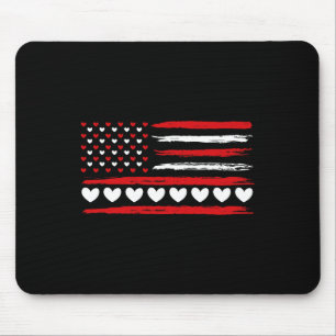 American Flag Hört Liebe Patriotic Happy Valentin Mousepad