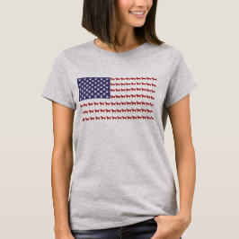 American Flag Hund T - Shirt