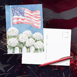 American Flag Hydrangeas Americana Postkarte