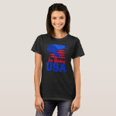 American Flag Ice Hockey  Apparel USA Flag Support T-Shirt (Vorne ganz)
