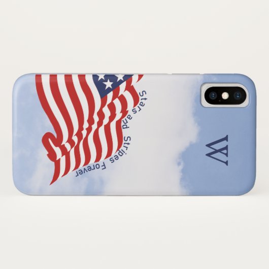 American Flag Illustration Stars & Streifen ewig Case-Mate iPhone Hülle (Rückseite (Horizontal))