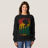 American Flag I'm Black History Month for Men Wome Sweatshirt (Vorne ganz)