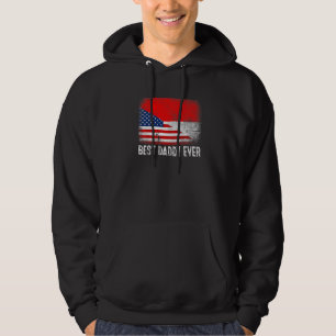 American Flag & Indonesia Flag Best Daddy Ever Fla Hoodie
