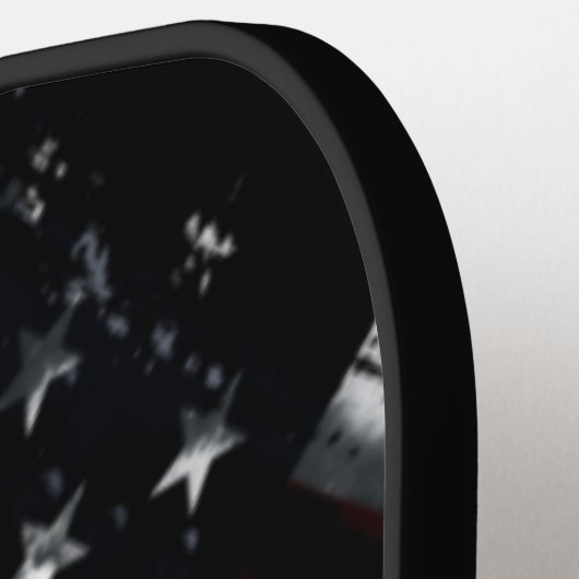 American Flag Industrial Grunge Pickleball Schläger (Linke Seite)