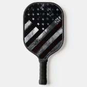American Flag Industrial Grunge Pickleball Schläger (Rückseite)