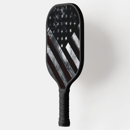 American Flag Industrial Grunge Pickleball Schläger (Links)