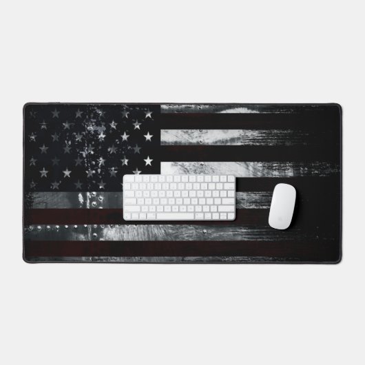 American Flag Industrial Patriotic Schreibtischunterlage (Tastatur & Maus)