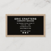 American flag inspired faux wood Business Card Visitenkarte (Rückseite)