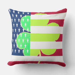 American Flag Irish Kleeblatt Clover St Patrick Kissen Für Draußen