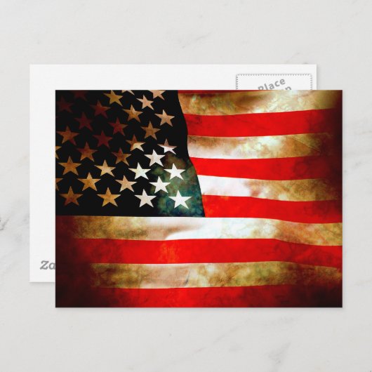 American Flag Items Postkarte (Vorne/Hinten)