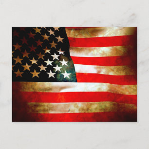American Flag Items Postkarte