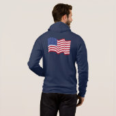 American Flag Jacket Hoodie (Schwarz voll)