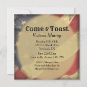 American Flag Junggeselinnen-Abschied Einladung (Rückseite)