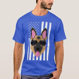 American Flag K9 Gift Police Hund Deutscher Schäfe T-Shirt