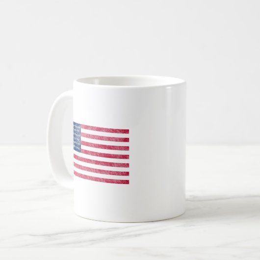 American flag kaffeetasse (Vorderseite Links)
