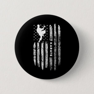 American Flag Karate Clothing - Karateka Vintag K Button