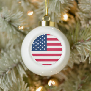 American Flag Keramik Kugel-Ornament