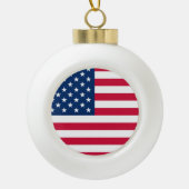 American Flag Keramik Kugel-Ornament (Vorderseite)