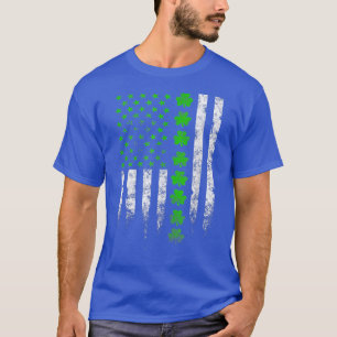 American Flag Kleeblatt Clover Happy St Patricks D T-Shirt
