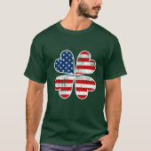 American Flag Kleeblatt Irish Flag St Patrick Day T-Shirt (Vorderseite)