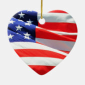 American Flag, können Sie Text hinzufügen und Foto Keramik Ornament (Hinten)