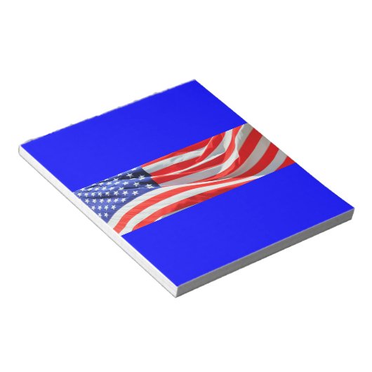American Flag, können Sie Text hinzufügen und Foto Notizblock (angewinkelt)