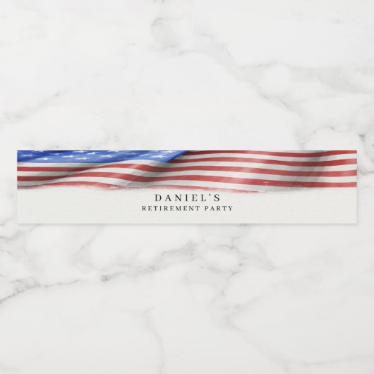 American Flag Label Wasserflaschenetikett (Einzelnes Label)