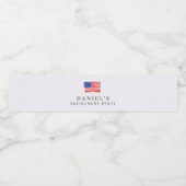 American Flag Label Wasserflaschenetikett (Einzelnes Label)