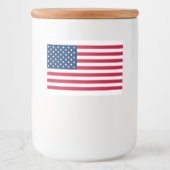 American Flag Labels - USA - Patriotic Lebensmitteletikett (Vorderseite)